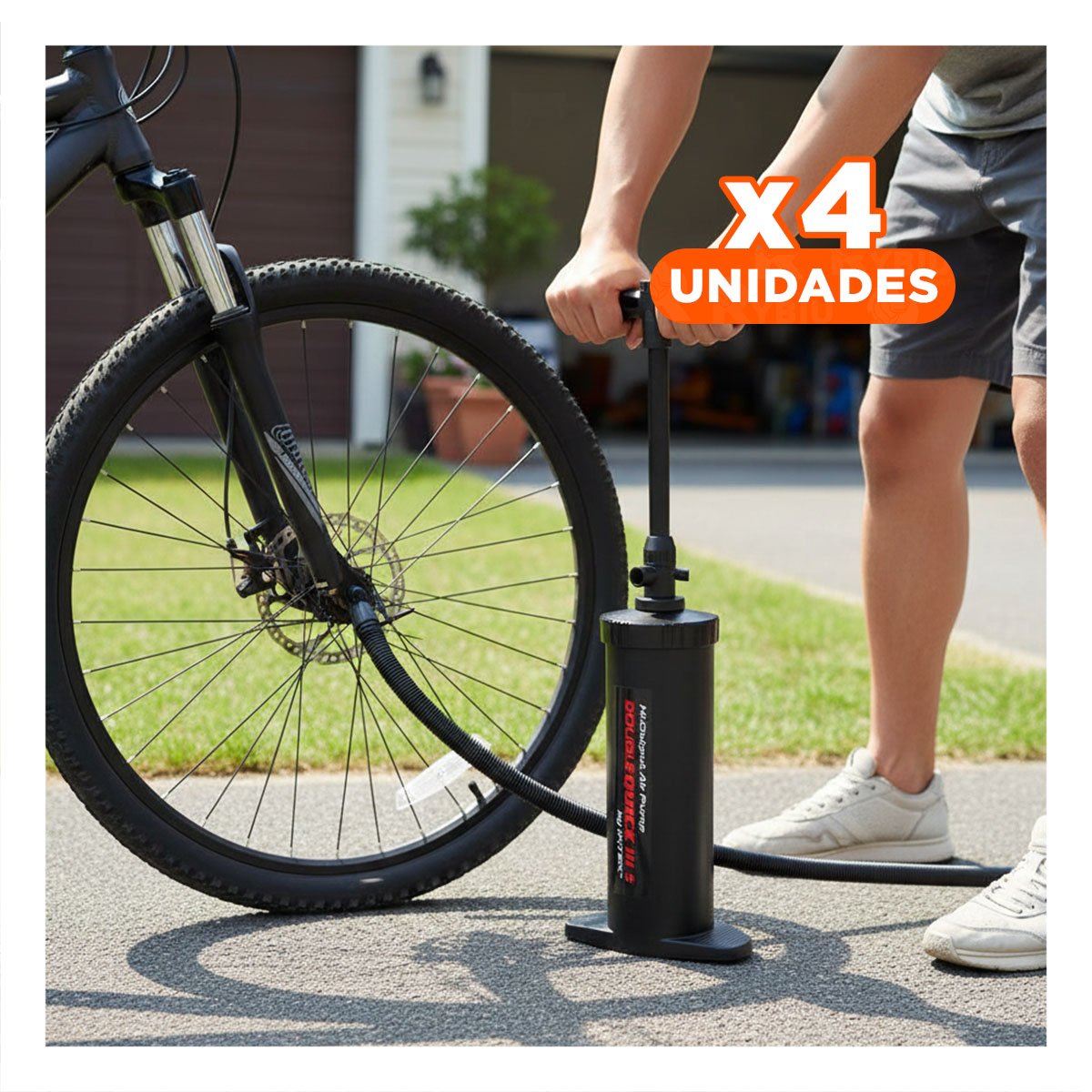 PACK4 AIREADOR COMPACTO 15 PULGADAS CON AGUJA PARA BALONES Y PLAYA NEGRO - 1