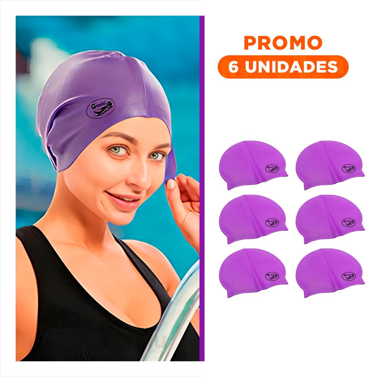 PACK6 PROTECTOR DE NATACION MORADO PARA CABELLO PROTEGIDO Y PISCINA - 1