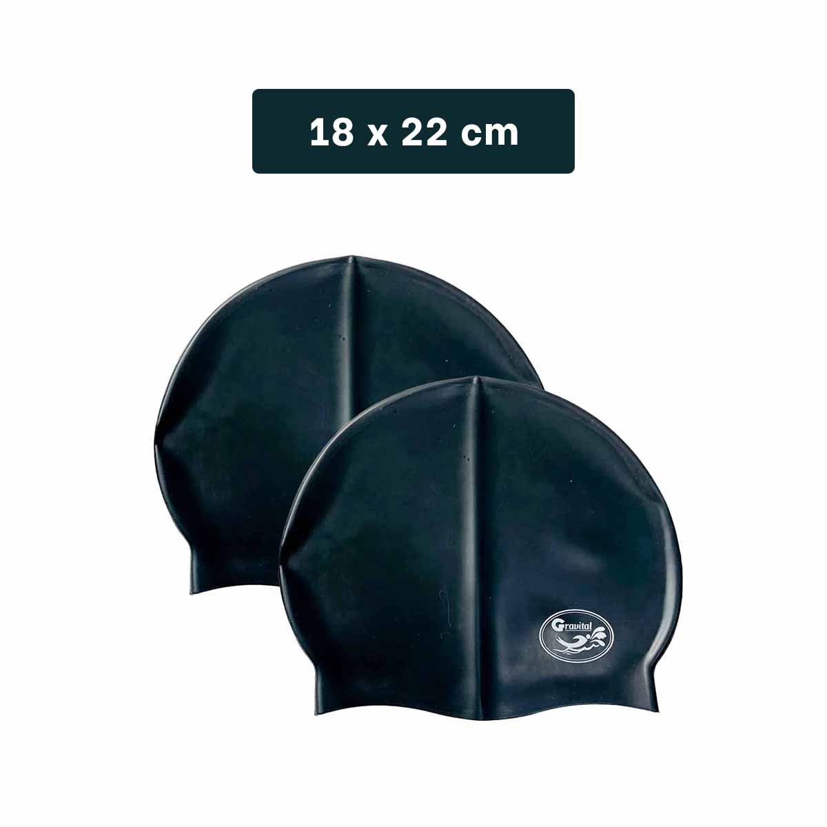 PACK6 CASCO DE NATACION NEGRO PARA ACTIVIDAD Y PISCINA GARANTIZADA - 4