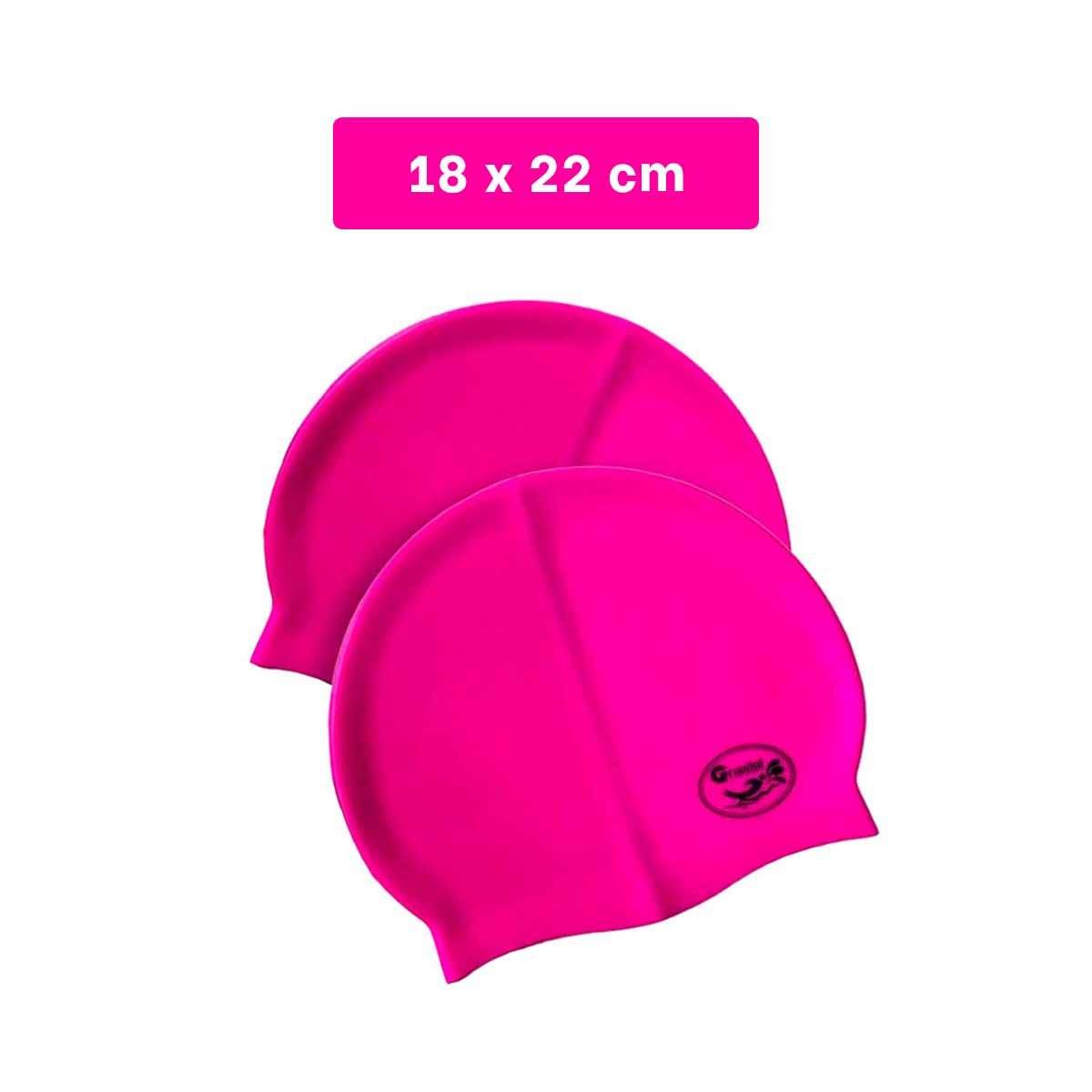 PACK2 GORRO DE NATACION ROSADO PARA NADAR Y ACTIVIDAD ACUATICA DIVERTIDA Y+REGALO STICKER - 4