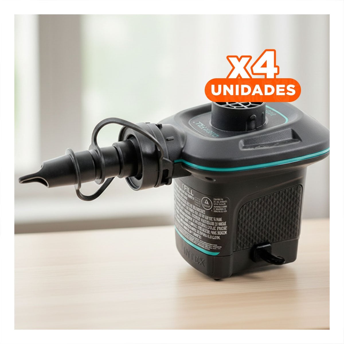 PACK4 COMPRESOR DE AIRE ELECTRICO PORTATIL PARA INFLABLES CON USO DOMESTICO SEGURO - 1