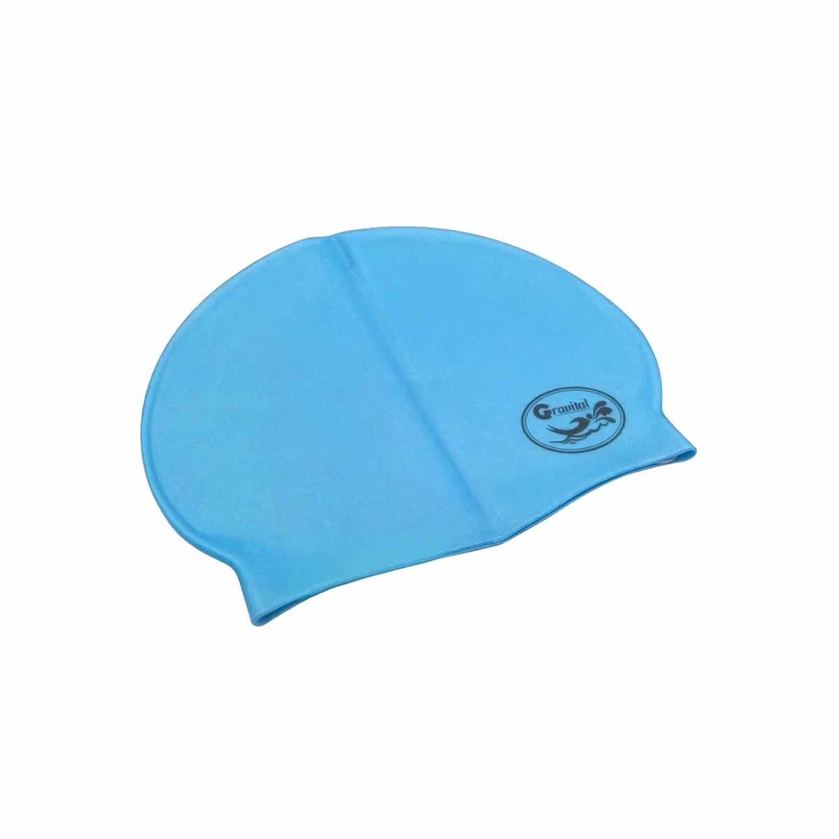 PACK12 GORRO DE NATACION CELESTE PARA PISCINA Y CABELLO SECO Y+REGALO STICKER - 2