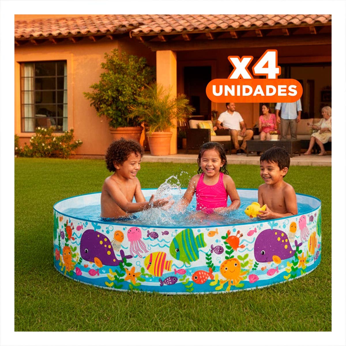 PACK4 TANQUE OCEANO PARA CASA CON ESPACIO RECREATIVO FAMILIAR SEGURO - 1