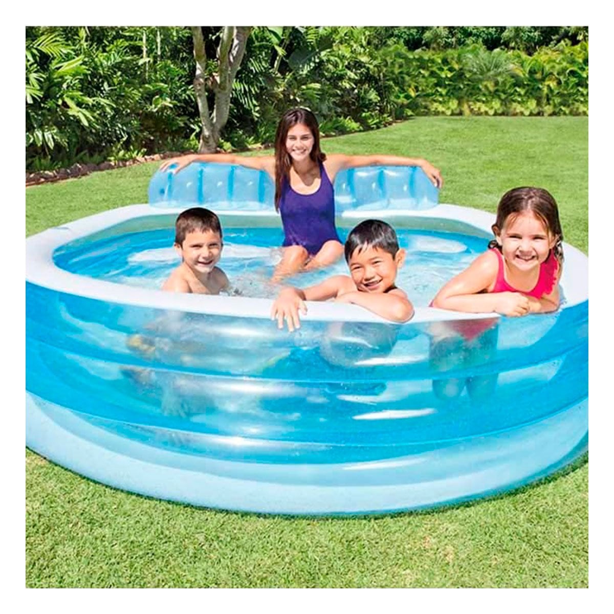 PACK2 PROPUESTA INFLABLE CON SILLON PARA HOGAR Y VERANO EN JARDIN AMPLIO Y+REGALO STICKER - 5