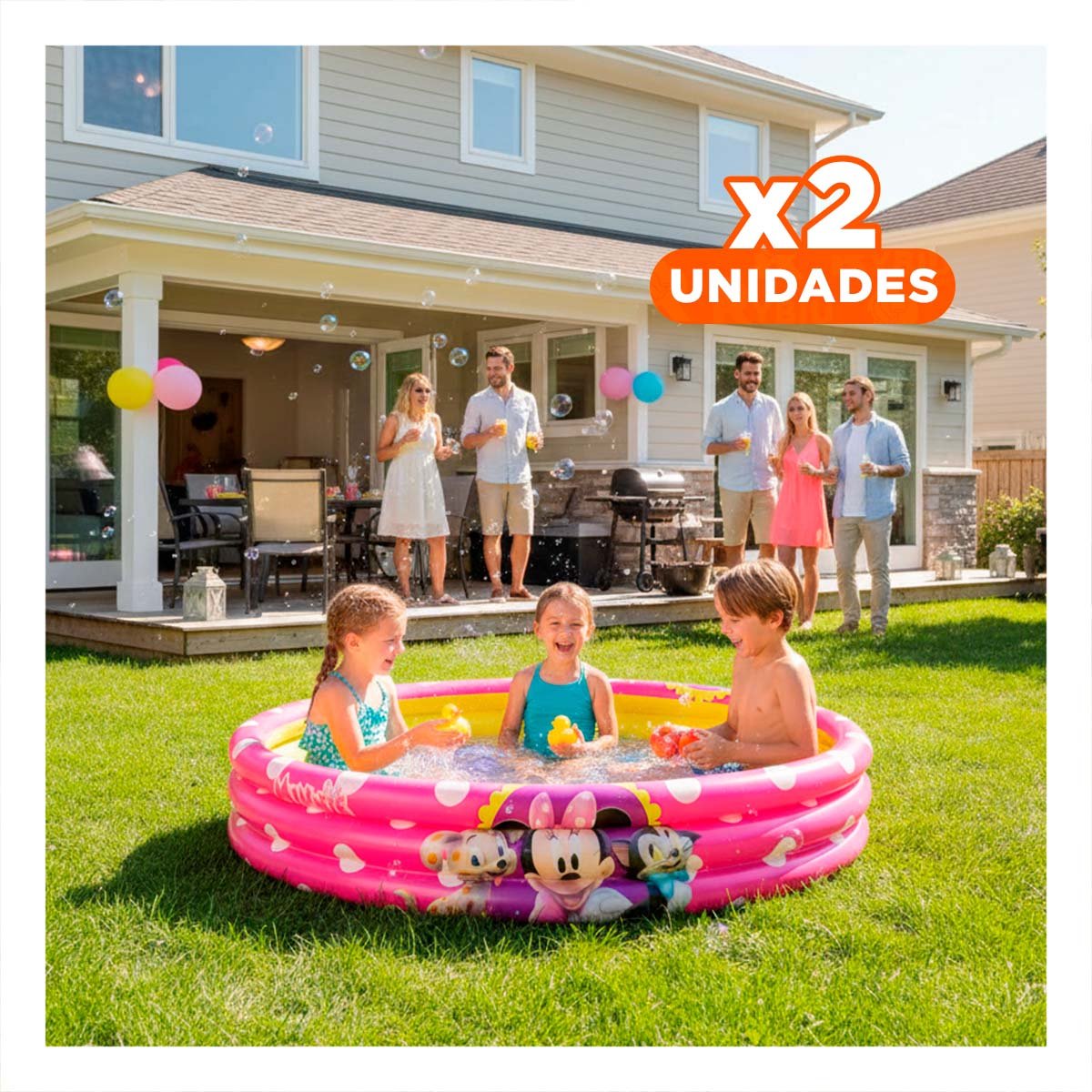 PACK2 PISCINA INFLABLE DE USO INFANTIL PARA ACTIVIDADES RECREATIVAS DEL HOGAR Y+REGALO STICKER - 1