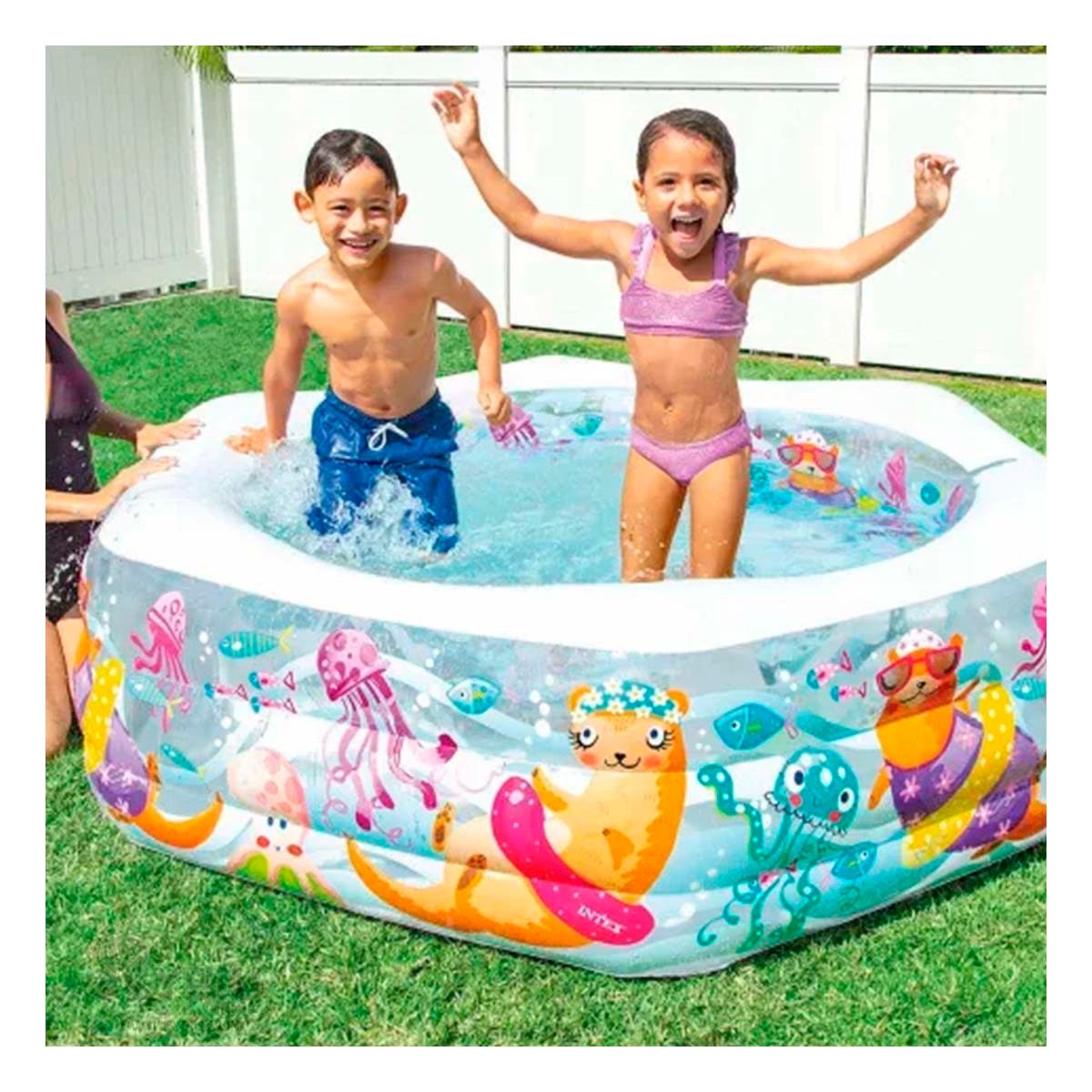 PACK2 PISCINA PARA JARDIN HOGAR Y CASA CON FORMA RECTANGULAR Y USO EXTERIOR - 2