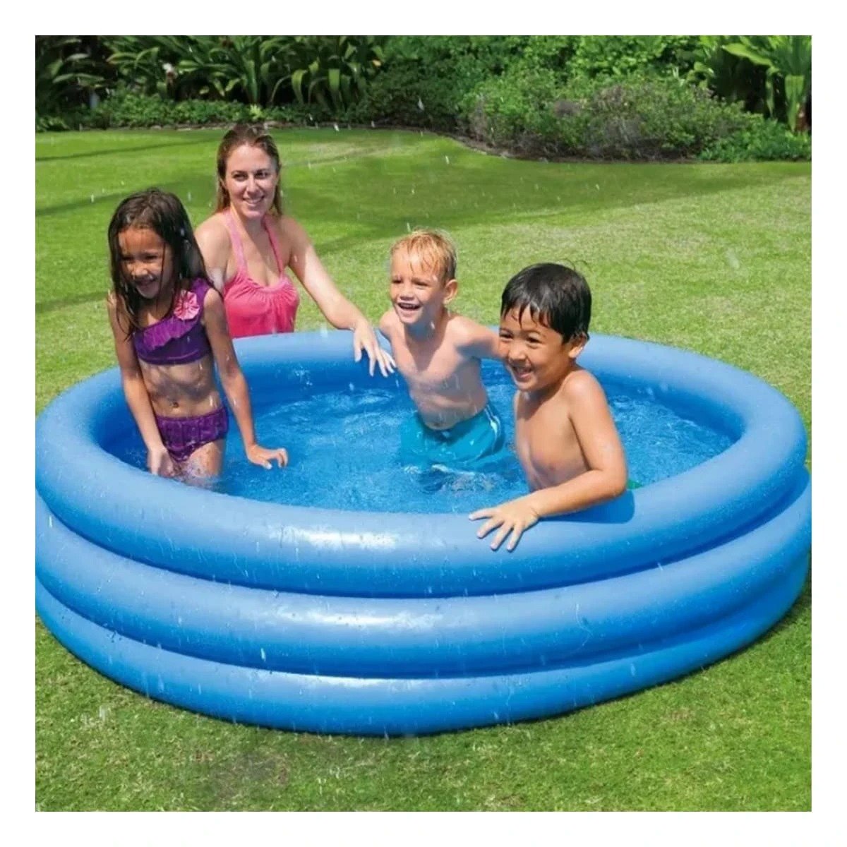 PACK2 ESTANQUE AZUL CRISTAL 147 X 33 CM PARA PATIO HOGAR Y MOMENTOS DE DIVERSION - 5