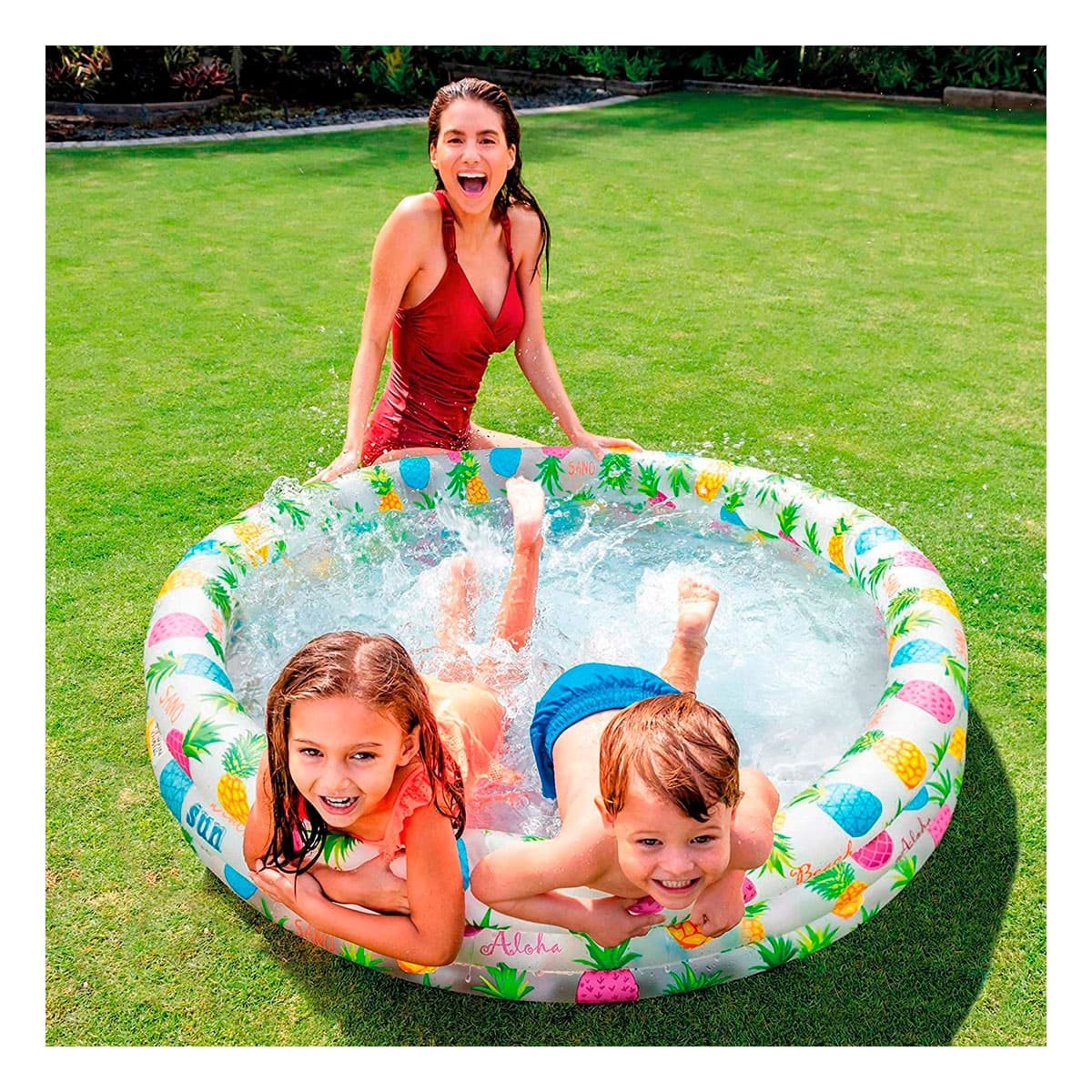 PACK2 PILETA INFLABLE DECORATIVA PARA CASA Y PATIO CON ESTILO VERANIEGO - 2