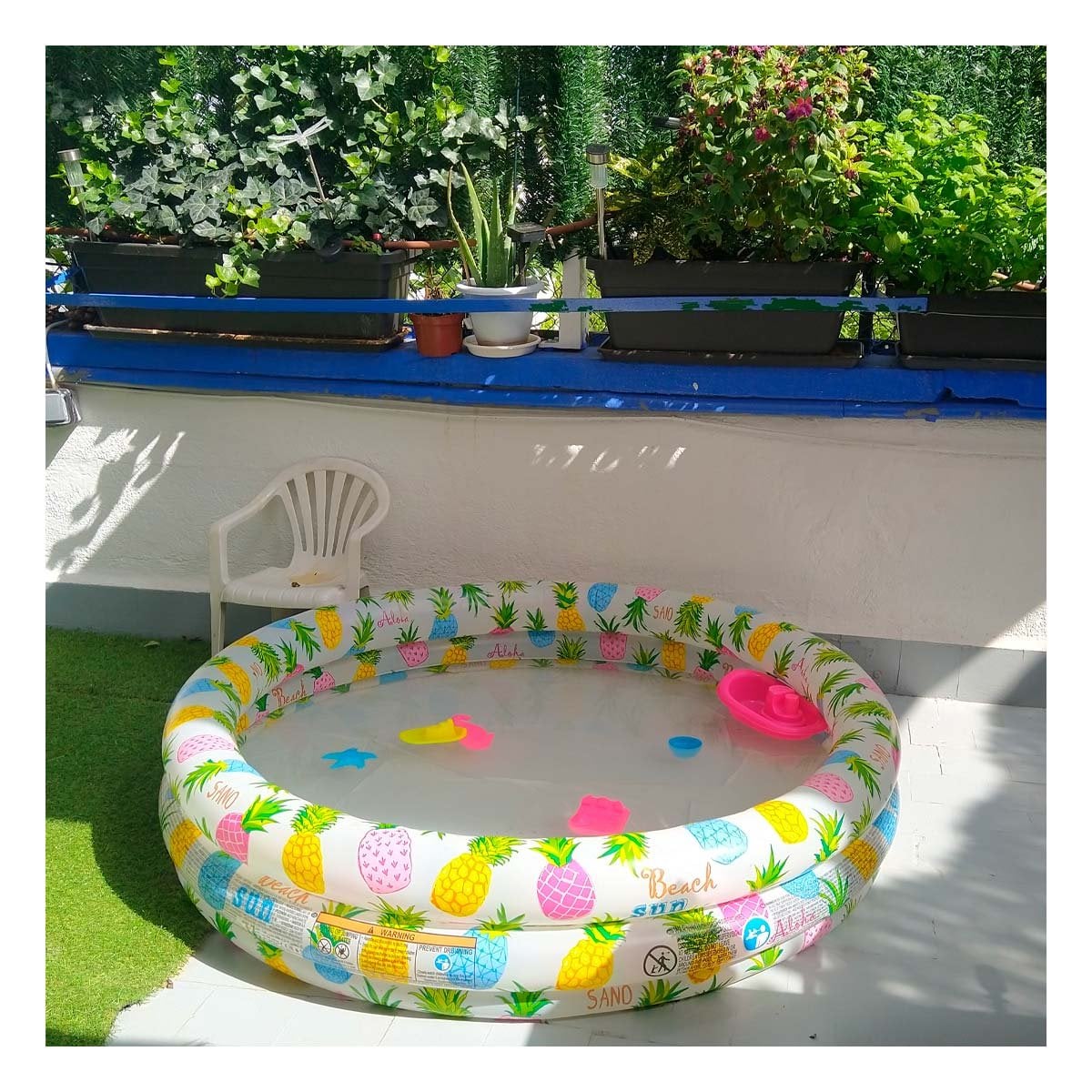 PACK2 PILETA INFLABLE DECORATIVA PARA CASA Y PATIO CON ESTILO VERANIEGO - 3