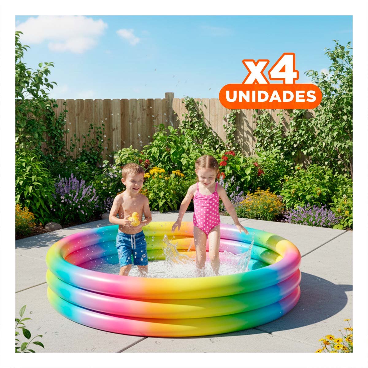 PACK4 AREA RECREATIVA DE COLORES 147 X 33 CM INFLABLE PARA TEMPORADA - 1