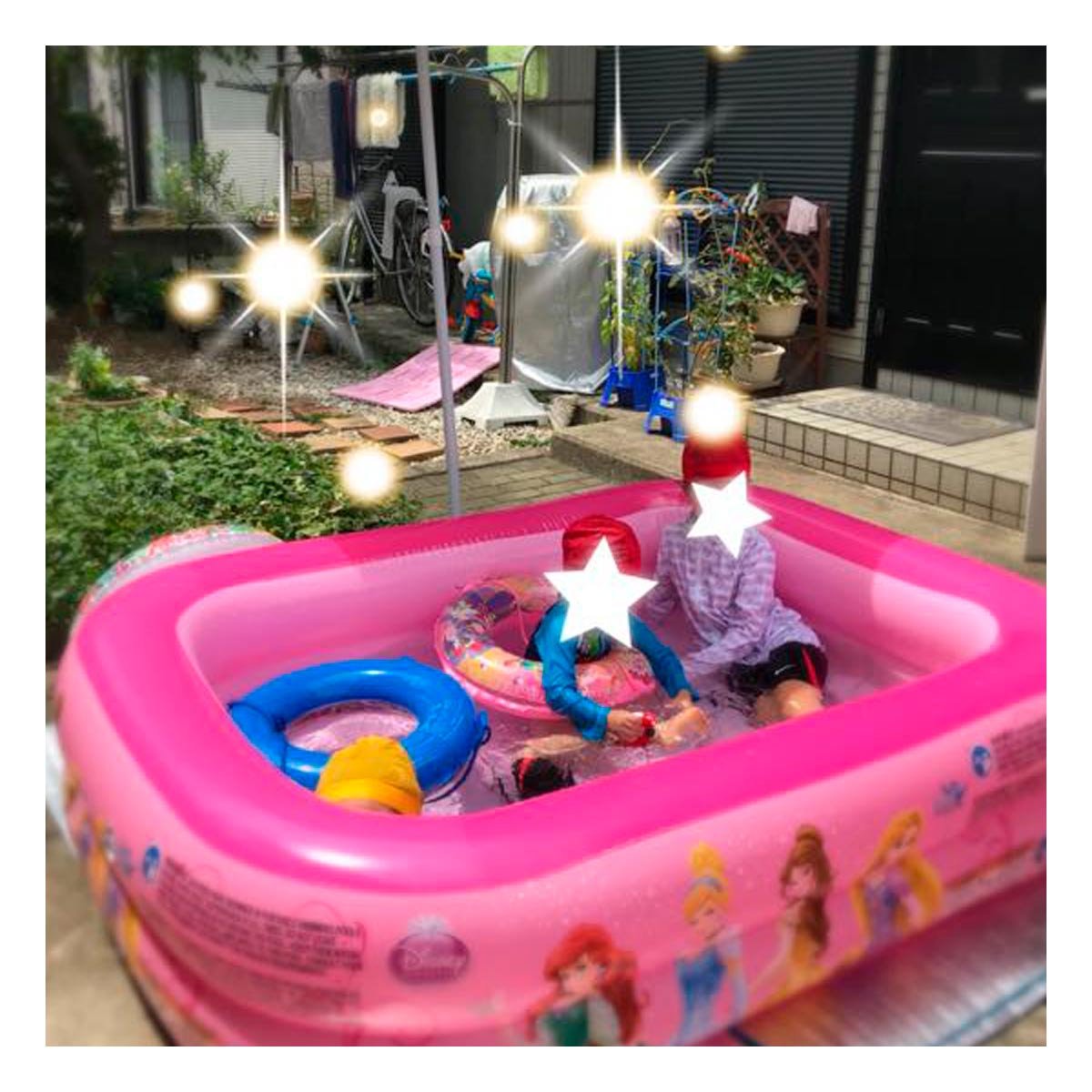 PACK2 PILETA INFLABLE PRINCESA PARA HOGAR Y JARDIN CON AMBIENTE FESTIVO Y+REGALO STICKER - 5