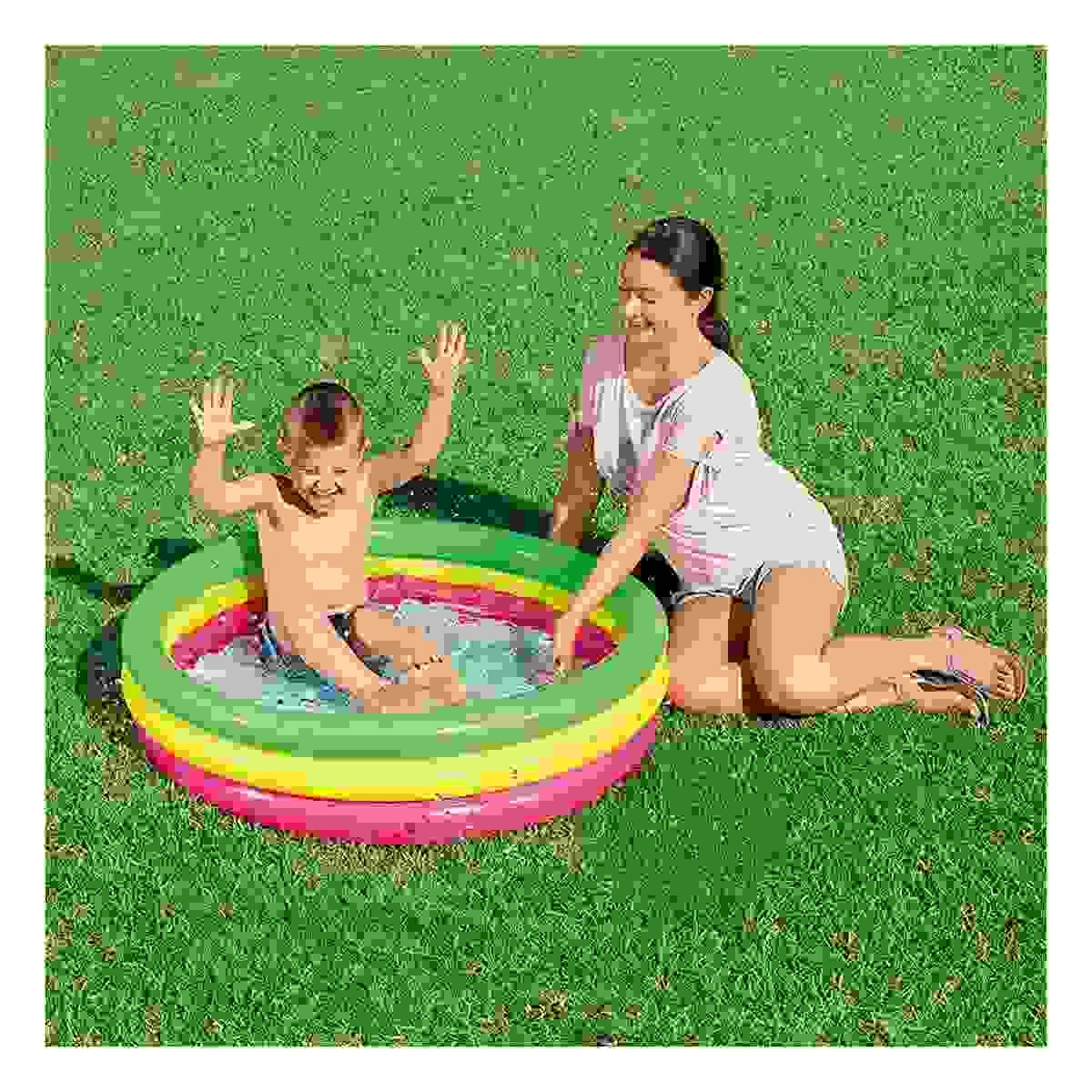 PACK6 PILETA FAMILIAR INFANTIL ARCOIRIS 1.52 X 30 CM PARA JUEGOS AL AIRE LIBRE - 2