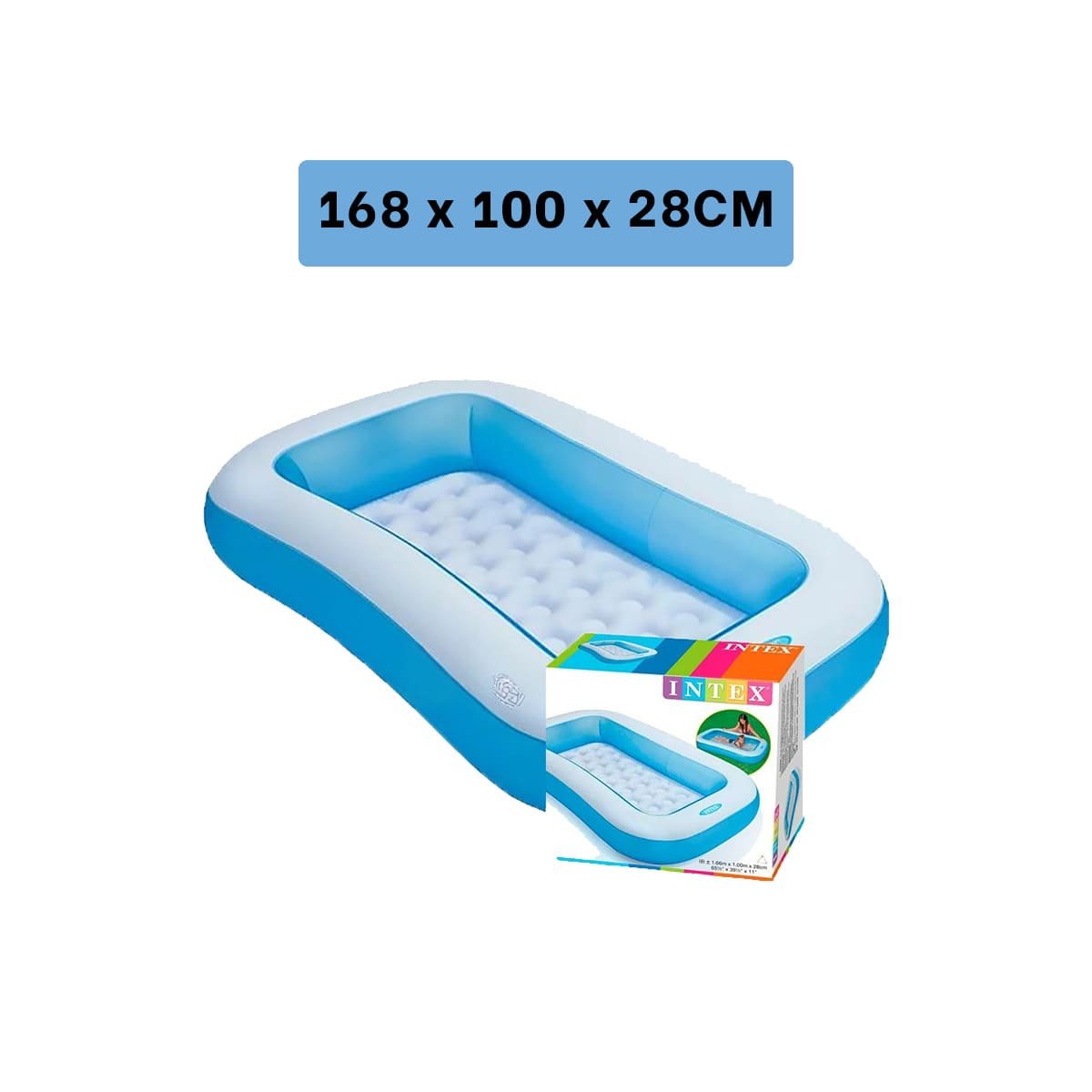 PACK4 TANQUE RECREATIVO RECTANGULAR MODERNO 168X100X28 CM EXTERIOR PLUS Y+PAPEL REGALO - 4