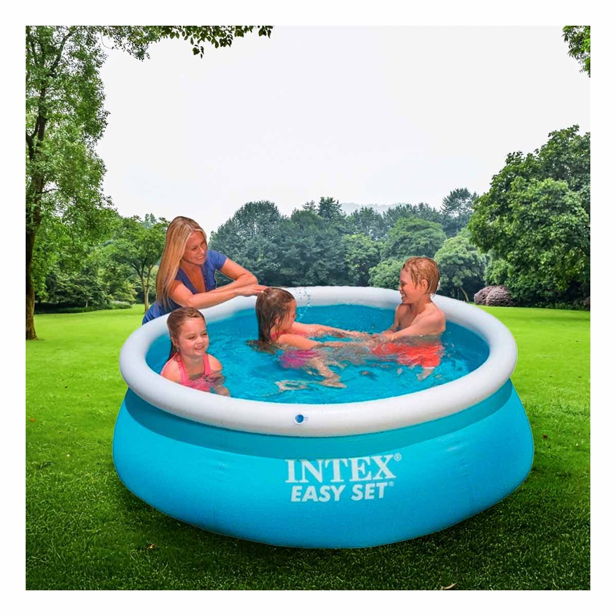 PACK2 CONCEPTO INFLABLE REDONDO CON BORDE COMODO PARA CASA Y DIVERSION - 3
