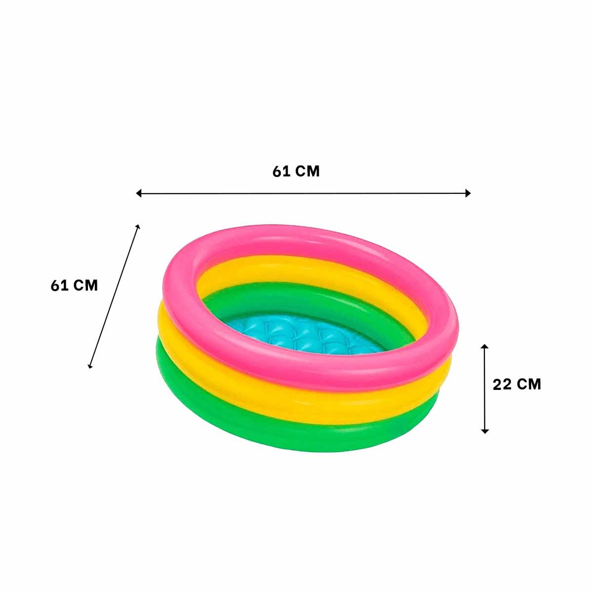 PACK6 ZONA DE AGUA PARA BEBES ARCOIRIS 61 X 22 CM EN EL HOGAR Y+PAPEL REGALO - 4