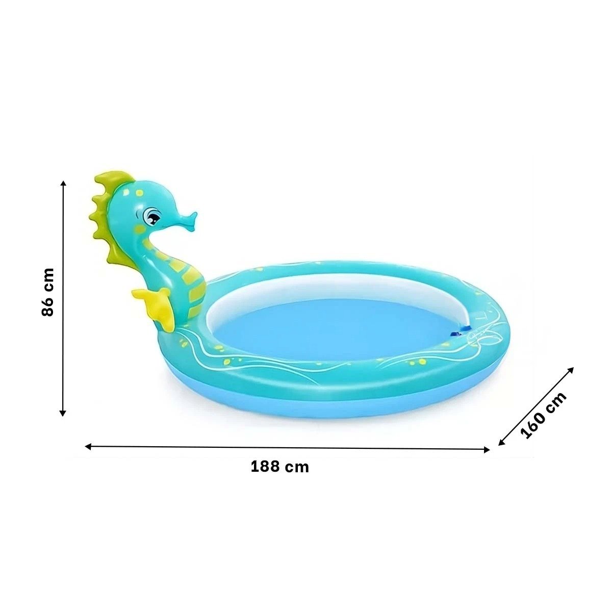 PACK4 BANERA INFLABLE CABALLITO DE MAR PARA CASA EXTERIOR CON ESTILO MARINO Y+REGALO STICKER - 4
