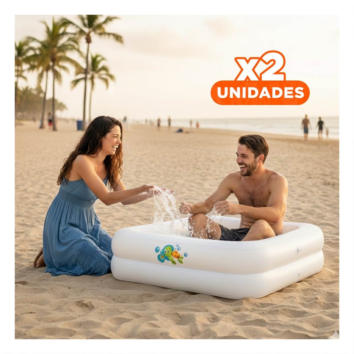PACK2 CENTRO DE AGUA 86X86X25 CM LIGERO PARA AMBIENTES EXTERIORES DEL HOGAR Y+REGALO STICKER - 1