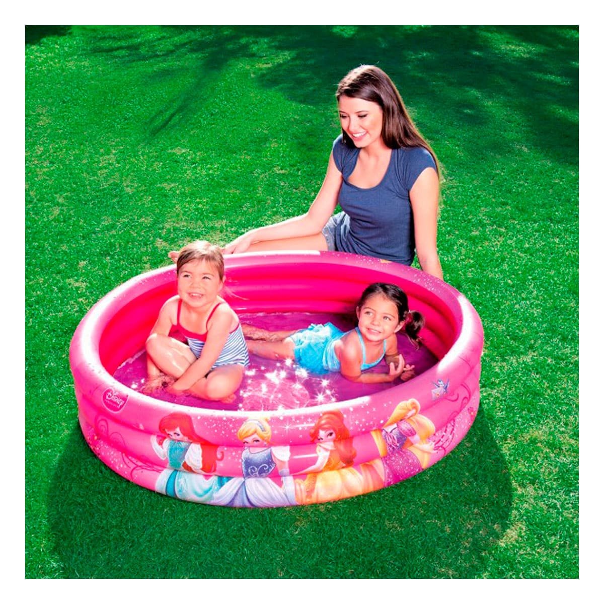 PACK2 PILETA PRINCESA INFLABLE PARA HOGAR Y PATIO CON JUEGO Y ESTILO VERANO - 2