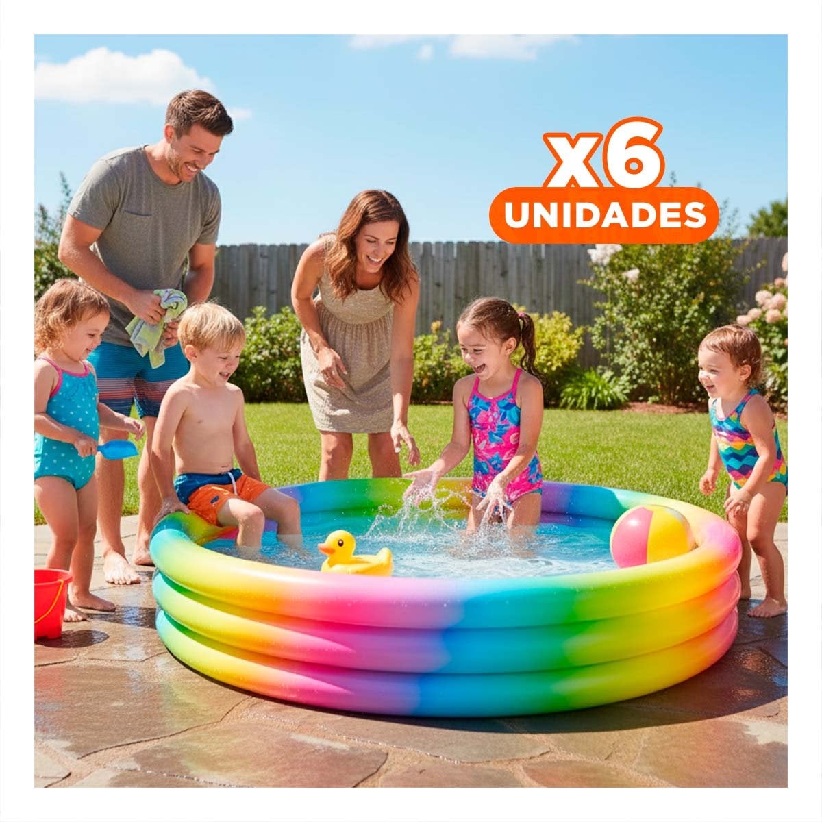 PACK6 INFLABLE DE COLORES 147 X 33 CM PARA USO DIARIO CON FACIL INSTALACION Y+REGALO STICKER - 1