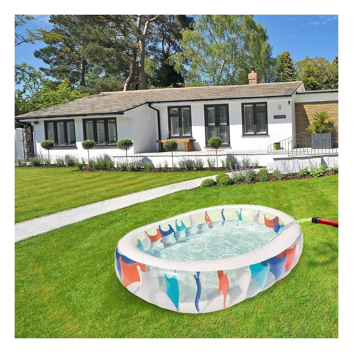 PACK2 ALBERCA RECREATIVA ELIPTICA INFLABLE PARA HOGAR Y VERANO Y+REGALO STICKER - 3