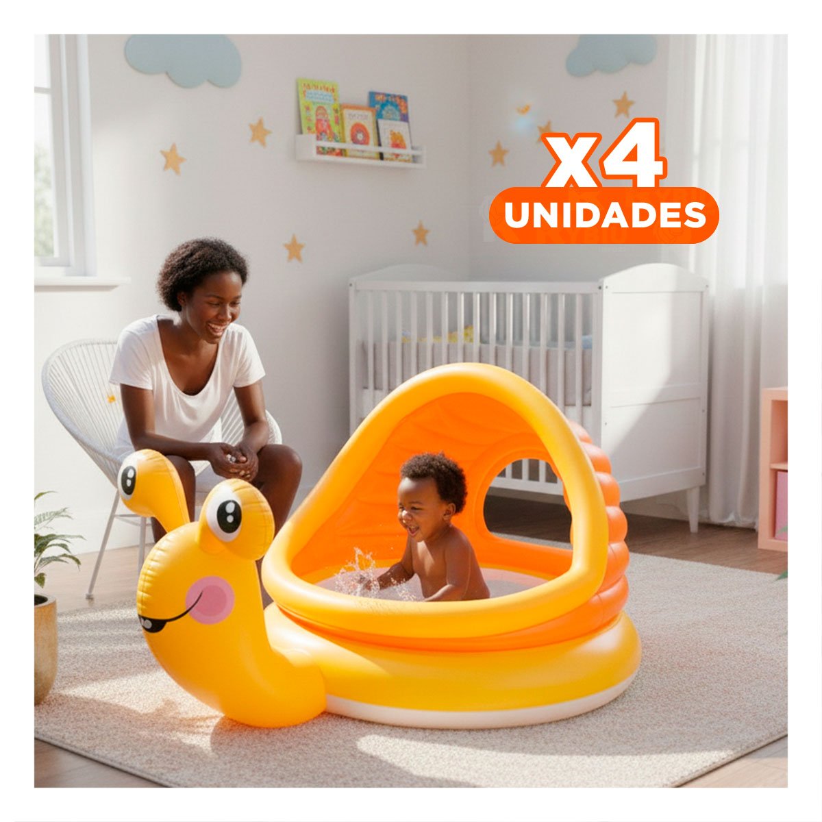 PACK4 CENTRO DE AGUA CARACOL 145 X 102 X 74 CM RESISTENTE PARA EXTERIOR - 1