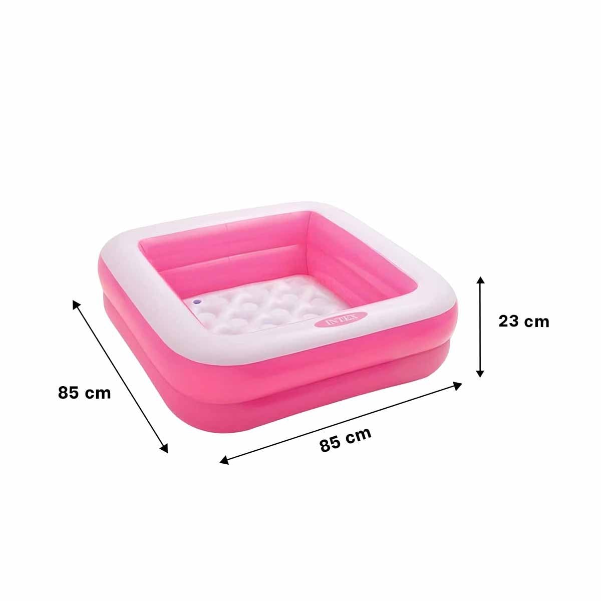 PACK2 CHAPOTEADERO INFLABLE ACOLCHADO 85X85X23CM ROSADO PARA JUEGOS EN CASA Y+REGALO STICKER - 4