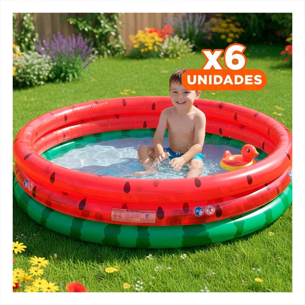 PACK6 PILETA SANDILLA INFLABLE PARA CASA Y JARDIN CON ZONA DE JUEGO FAMILIAR Y+REGALO STICKER - 1