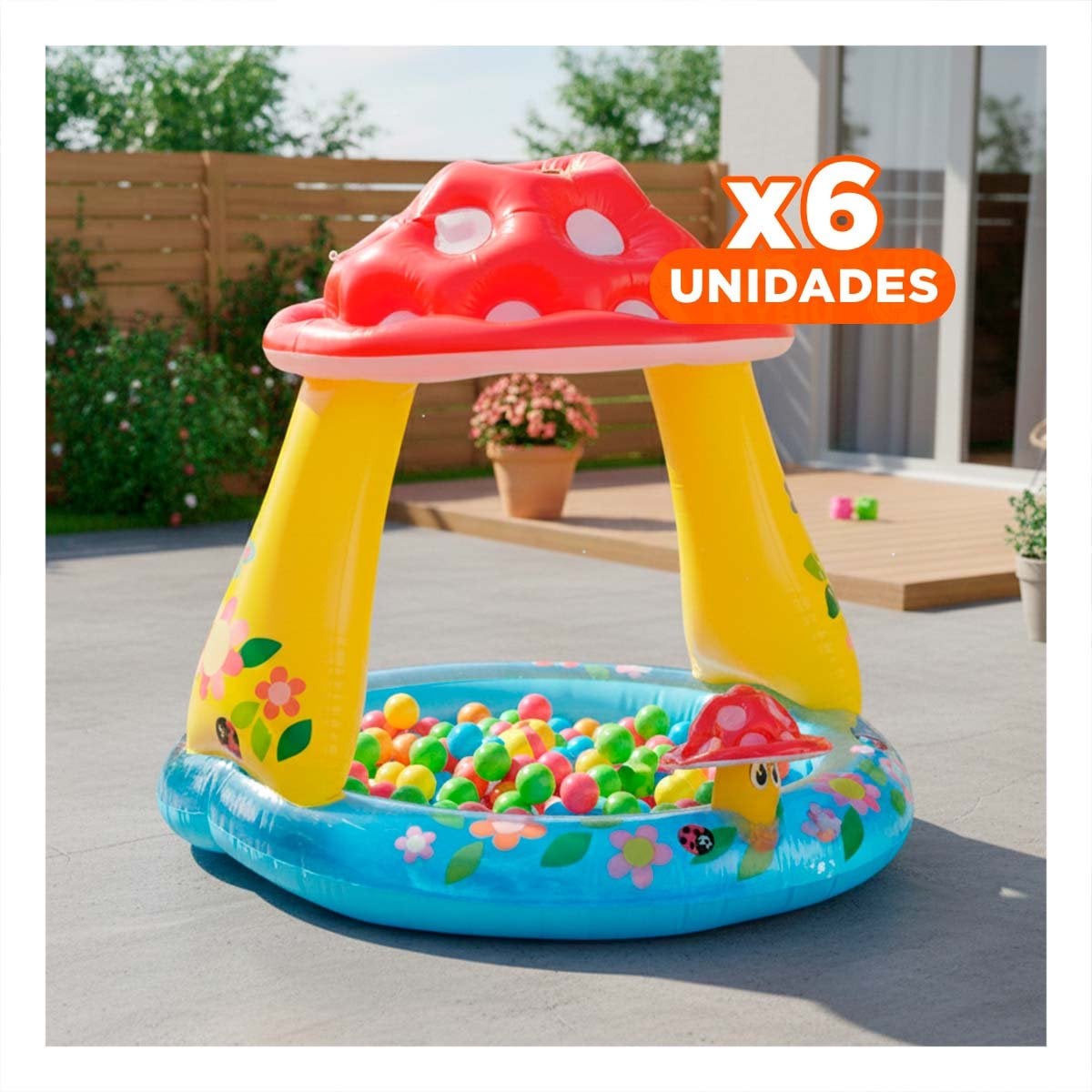 PACK6 DESCANSO HONGUITO INFLABLE PARA JARDIN CASA Y MOMENTOS DE RELAJO - 1