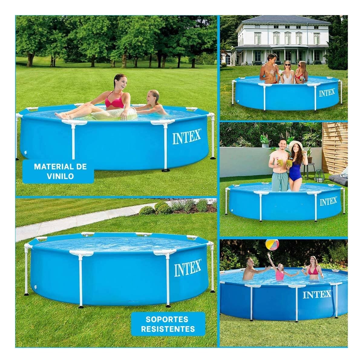 PACK2 PISCINA REDONDA PARA USO EN CASA 244 X 51 CM Y+PAPEL REGALO - 3