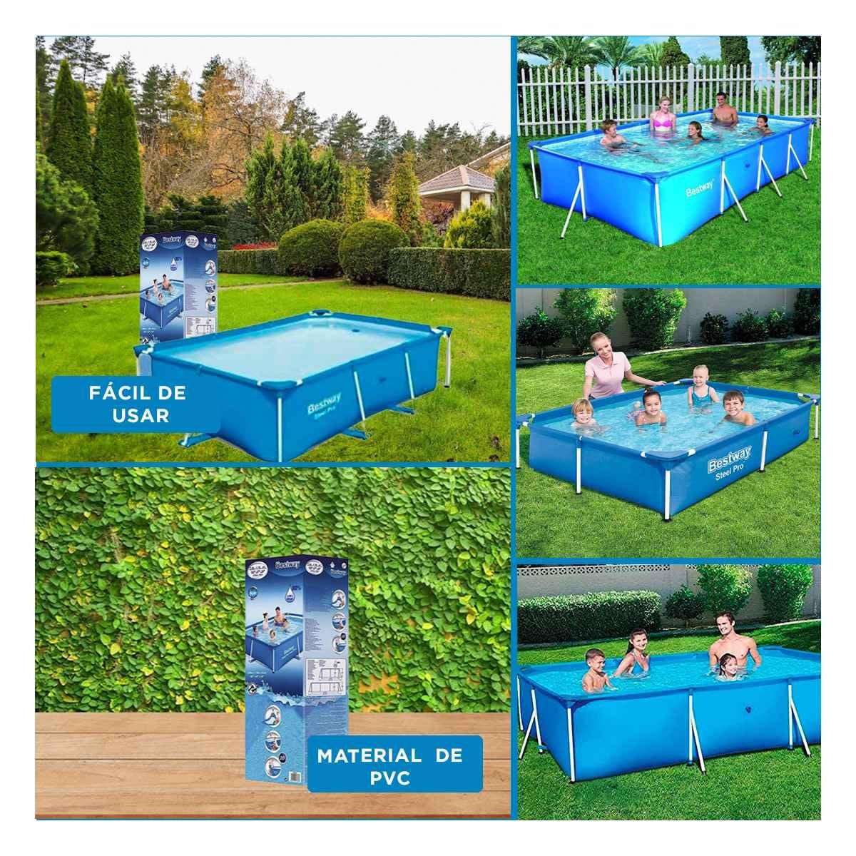 PACK2 TANQUE RECREATIVO RECTANGULAR AMPLIO 259X170X61CM EXTERIOR Y+PAPEL REGALO - 3