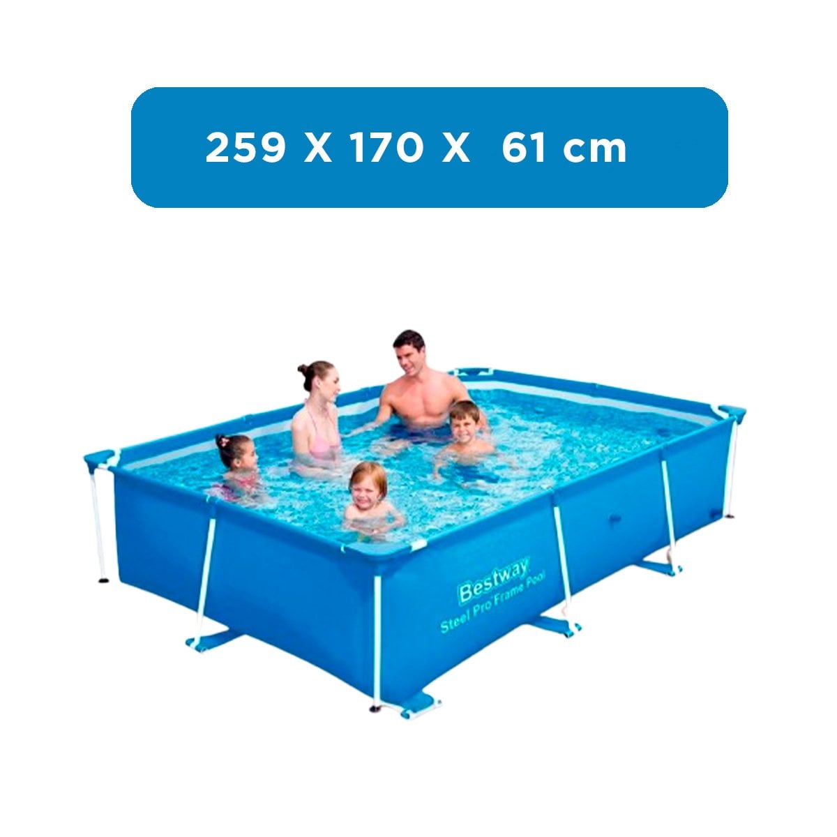 PACK2 TANQUE RECREATIVO RECTANGULAR AMPLIO 259X170X61CM EXTERIOR Y+PAPEL REGALO - 4