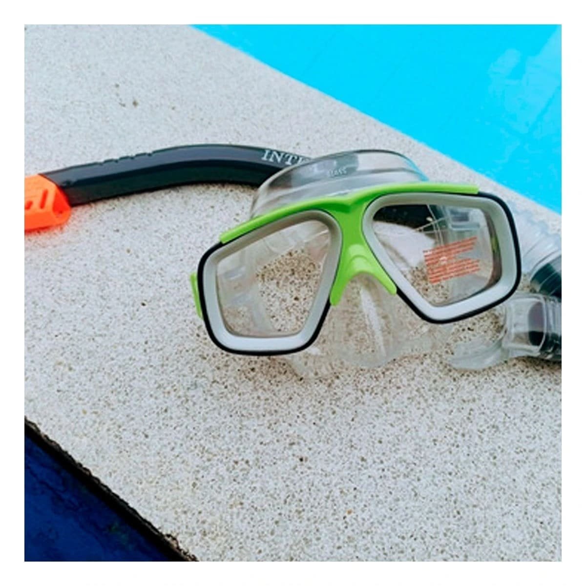 PACK2 ELEMENTO DEPORTIVO DE NATACION 02 BLANCO VERDE PARA PRACTICA ACUATICA - 2
