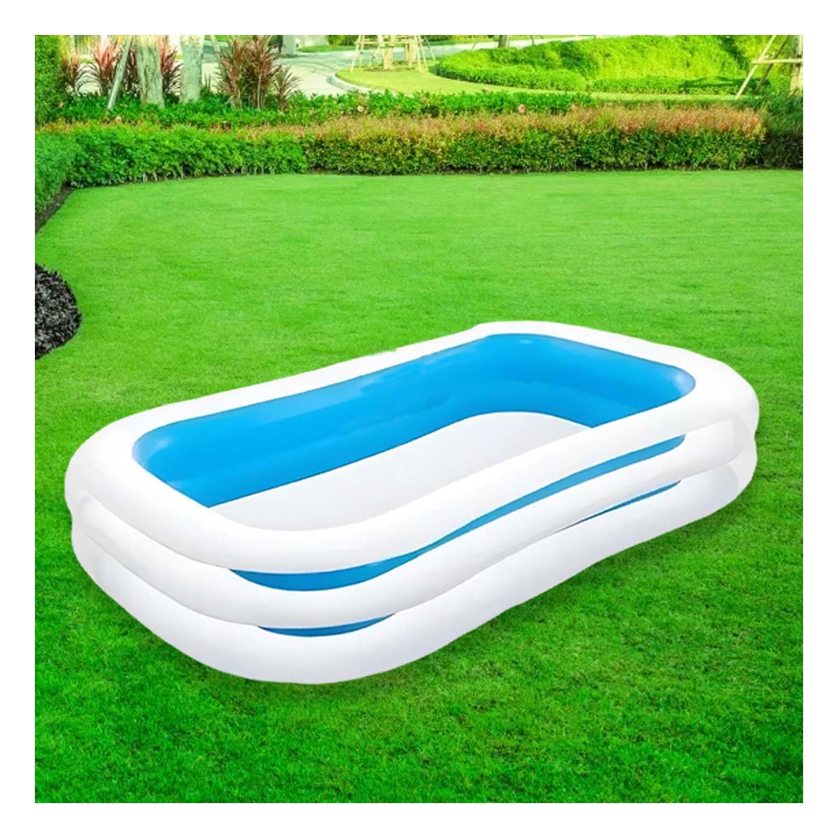 PACK2 TINA INFLABLE AMPLIA PARA PATIO Y HOGAR CON DISENO SEGURO Y FAMILIAR Y+PAPEL REGALO - 5