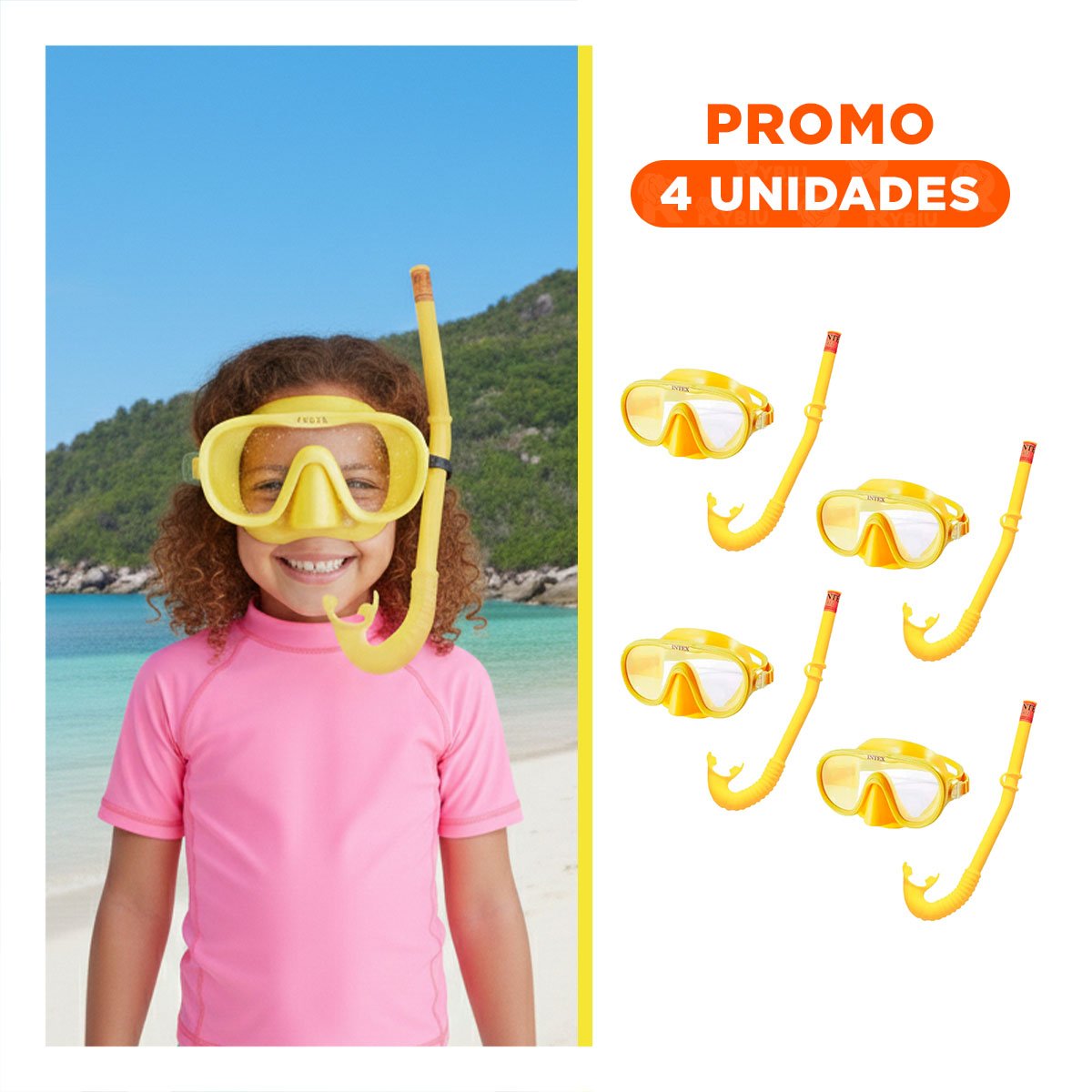 PACK4 CONJUNTO RECREATIVO AMARILLO PARA USO DIARIO Y+REGALO STICKER - 1