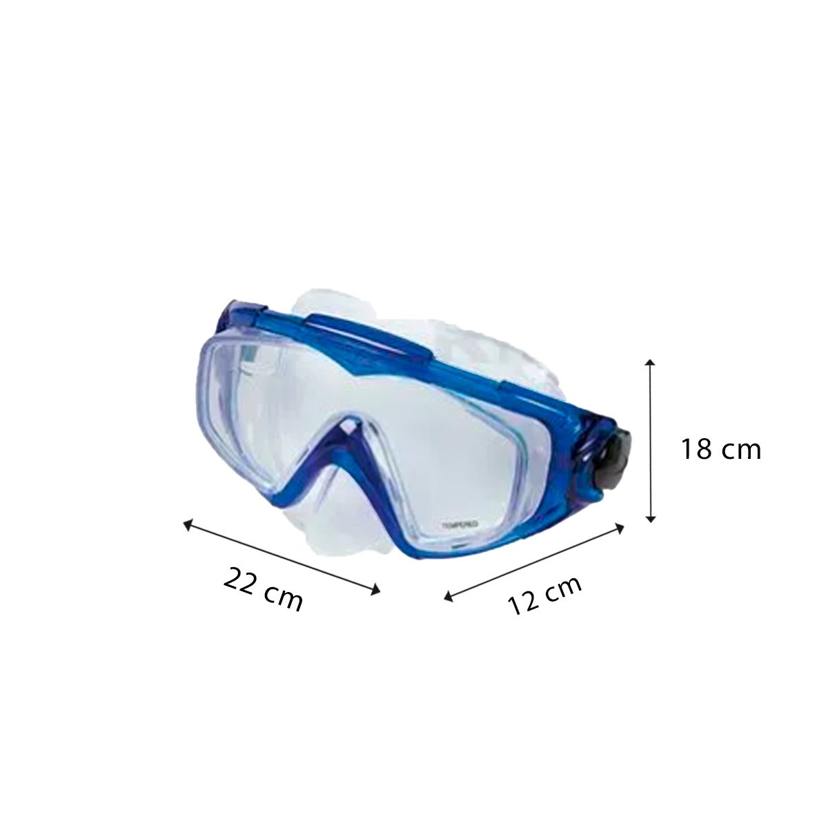 PACK4 KIT PARA BUCEO DE 2 PZ AZUL PARA EXPERIENCIA ACUATICA COMODA Y+REGALO STICKER - 4