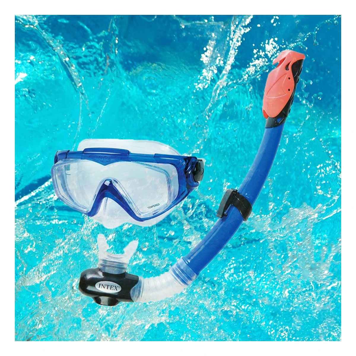 PACK4 KIT PARA BUCEO DE 2 PZ AZUL PARA EXPERIENCIA ACUATICA COMODA Y+REGALO STICKER - 5