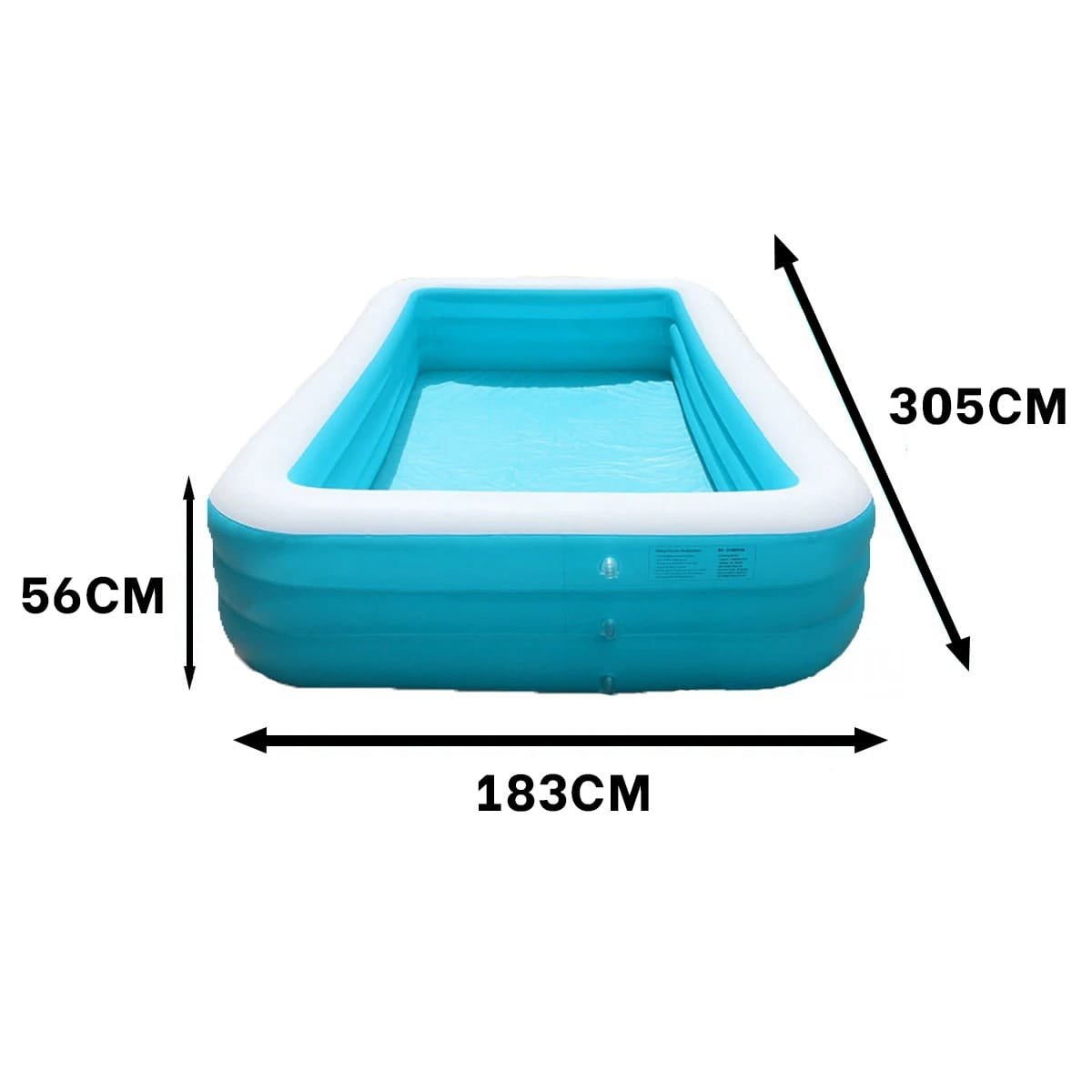 PACK2 TANQUE RECREATIVO RECTANGULAR RESISTENTE 305X183X56CM HOGAR PLUS Y+REGALO STICKER - 4