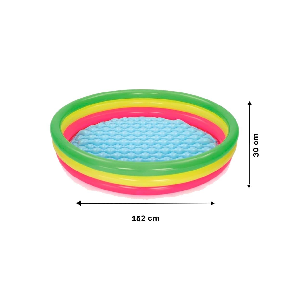PACK4 PISCINA FAMILIAR INFANTIL ARCOIRIS 1.52 X 30 CM PARA PATIO DEL HOGAR - 4