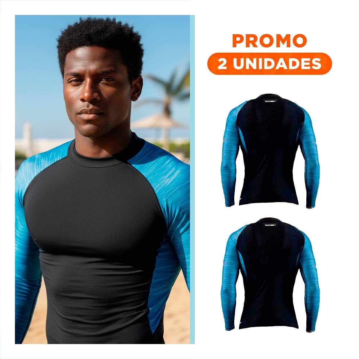 PACK2 CAMISETA PRACTICA DE NAILON PARA HOMBRE CON USO COTIDIANO - 1