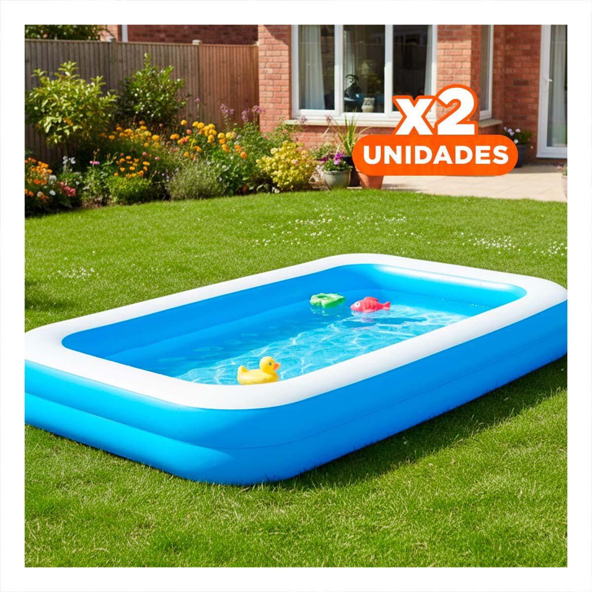 PACK2 HOGAR INFLABLE PARA EXTERIOR CON AREA COMODA Y DISENO PRACTICO Y+REGALO STICKER - 1