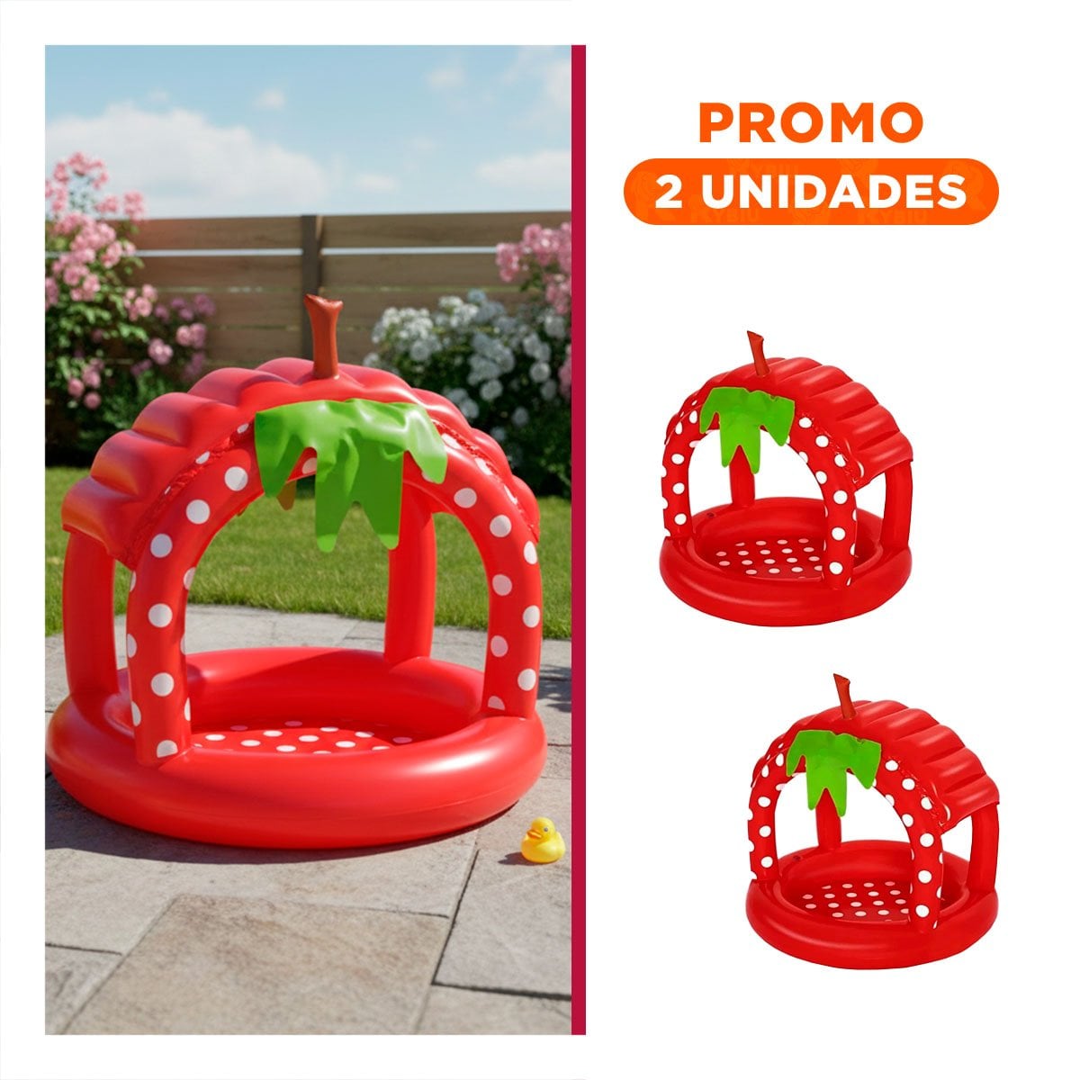 PACK2 ESTANQUE FRESITA INFLABLE PARA HOGAR Y PATIO CON ESTILO VERANO - 1