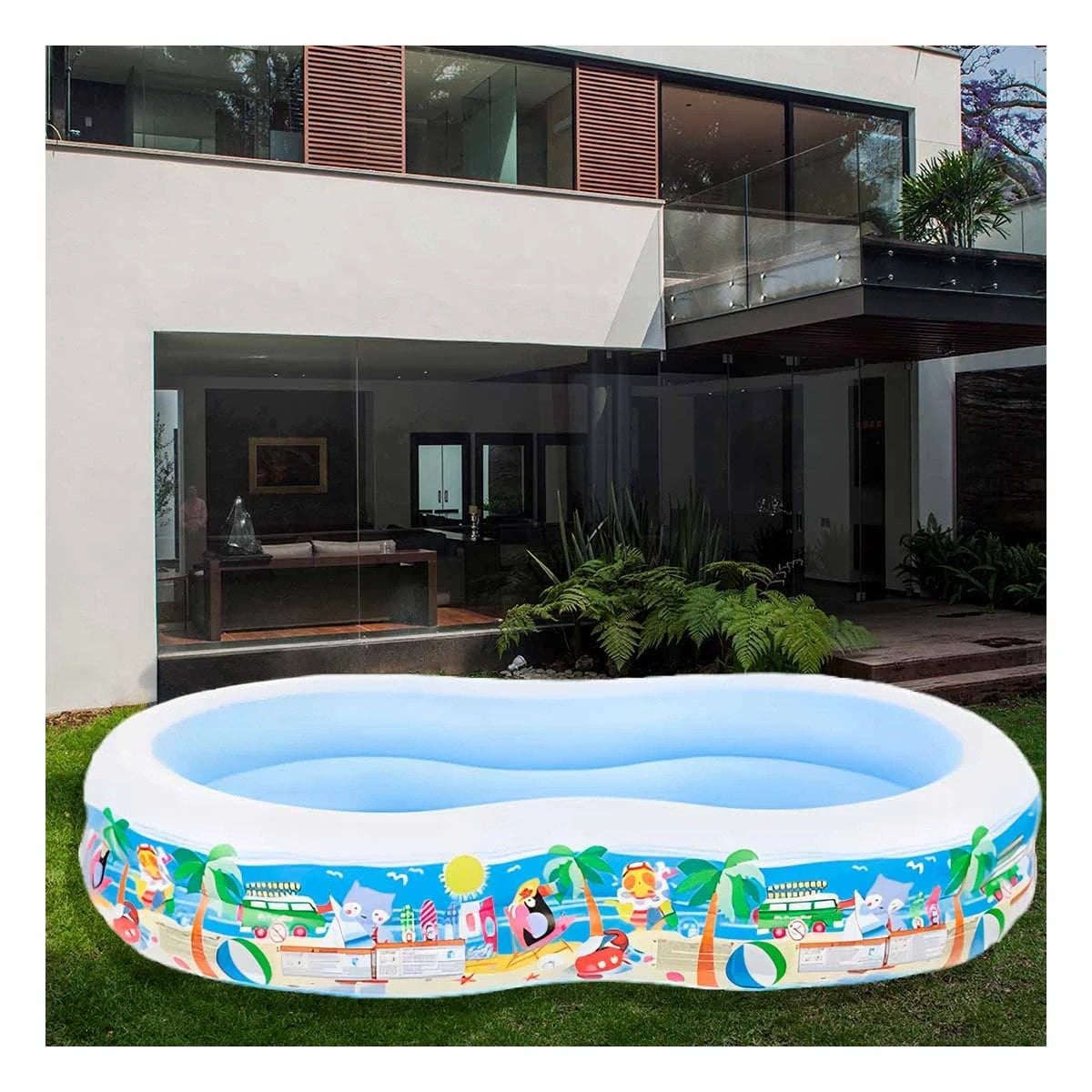 PACK2 SECTOR INFLABLE FAMILIAR PARA HOGAR Y JARDIN CON DISENO AMPLIO Y+REGALO STICKER - 3