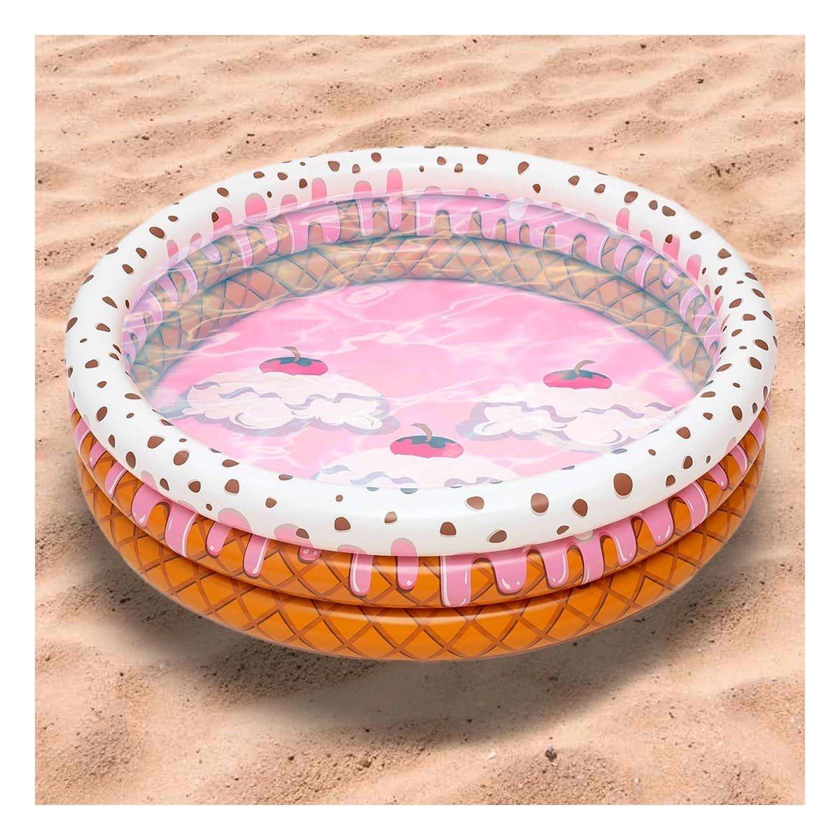 PACK4 RECREATIVA INFLABLE DECORATIVA ESTILO HELADO PARA EXTERIOR Y HOGAR Y+PAPEL REGALO - 2