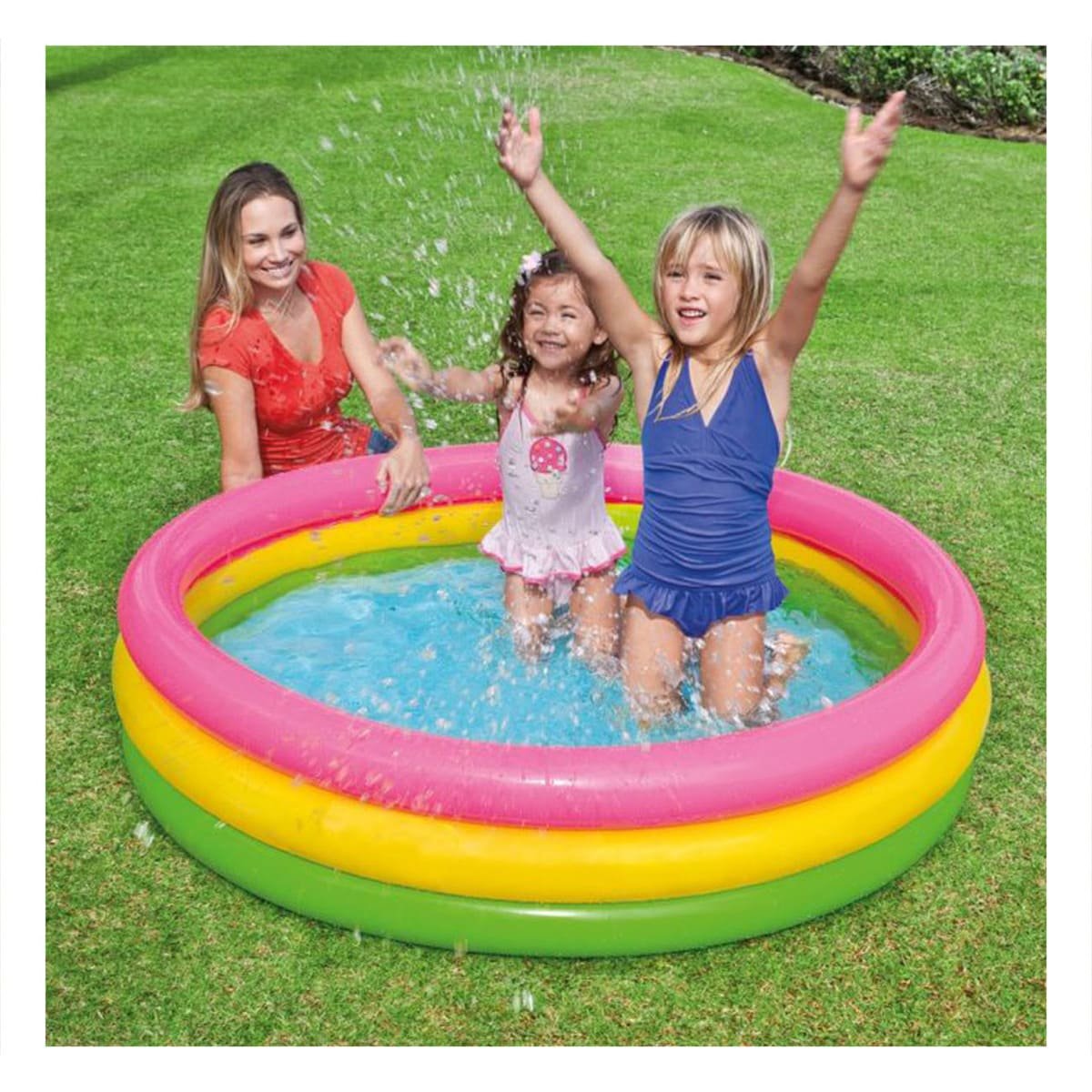 PACK4 MODULO DE JUEGOS ARCOIRIS INFLABLE INFANTIL 147 X 33 CM PARA AGUA Y+REGALO STICKER - 5