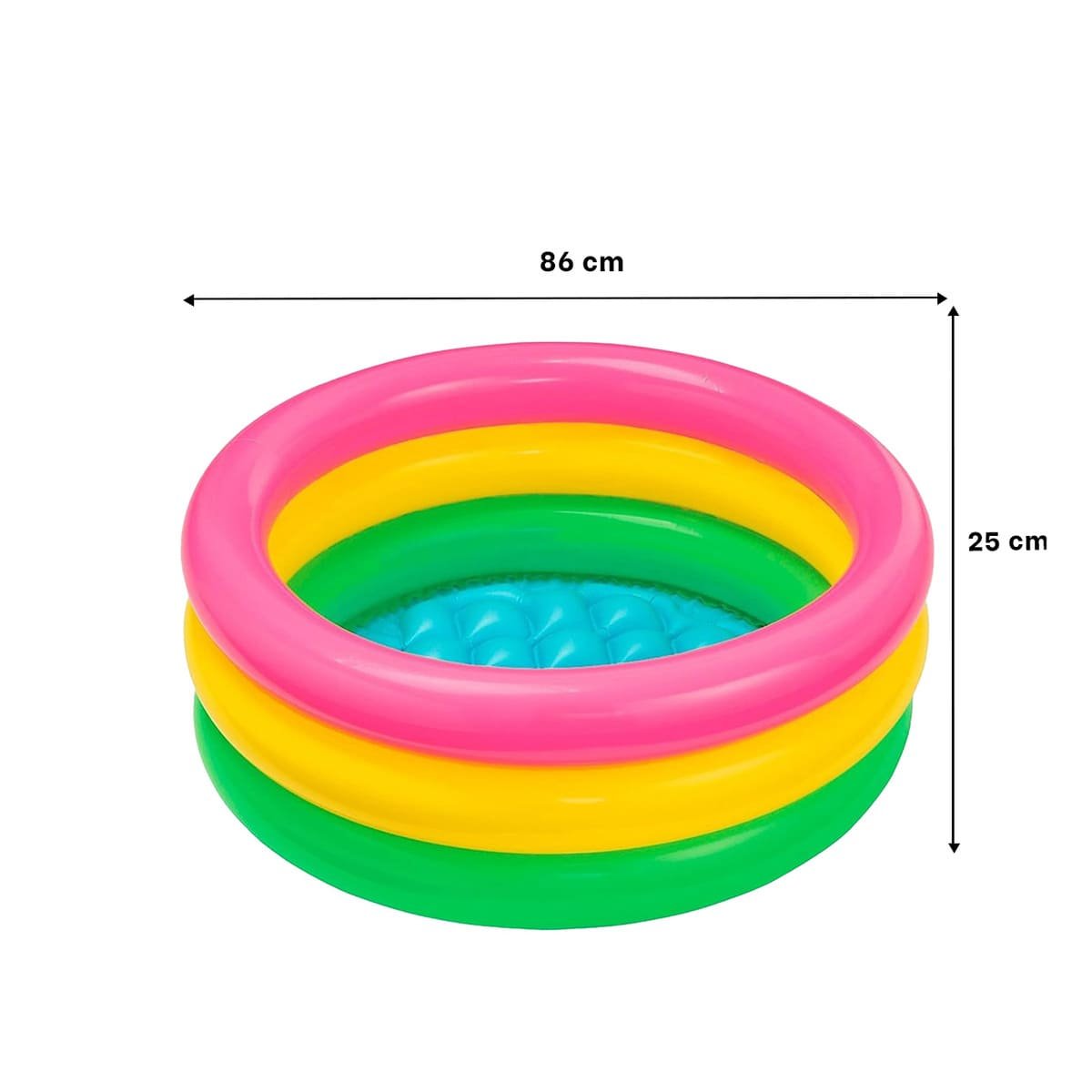 PACK2 AREA DE JUEGOS ARCOIRIS INFLABLE INFANTIL 86 X 25 CM PARA VERANO Y+REGALO STICKER - 4