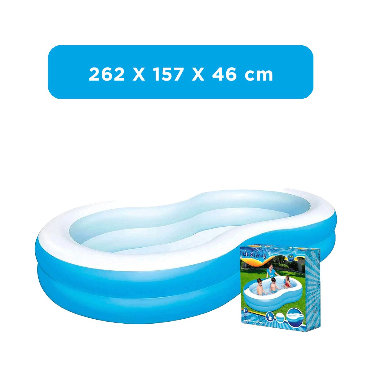PACK2 ALBERCA PARA FAMILIA INFLABLE DE HOGAR Y JARDIN CON AREA GENEROSA Y+PAPEL REGALO - 4