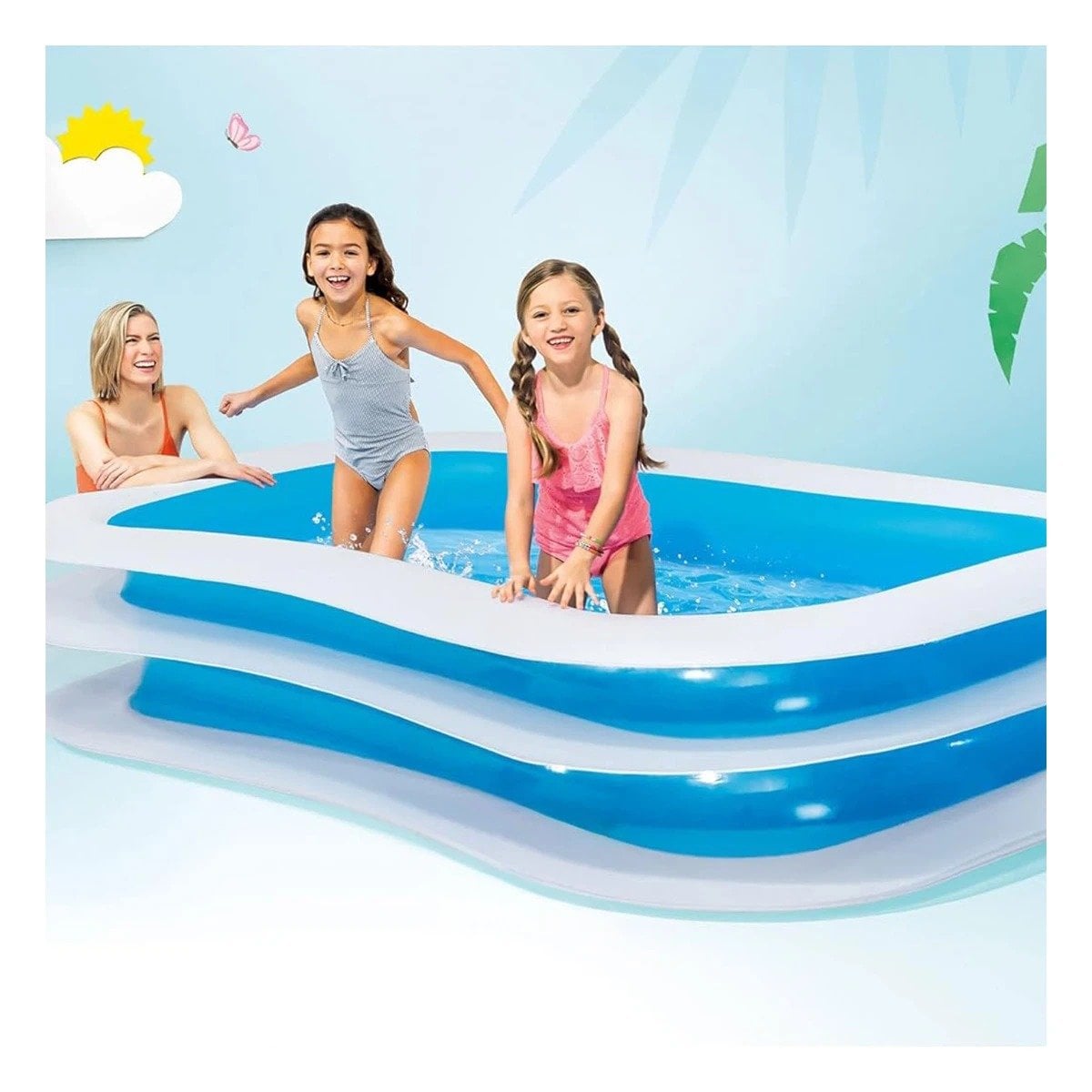 PACK2 ESTANQUE INFLABLE FAMILIAR PARA JARDIN Y HOGAR CON ESTILO COMODO Y RESISTENTE - 5