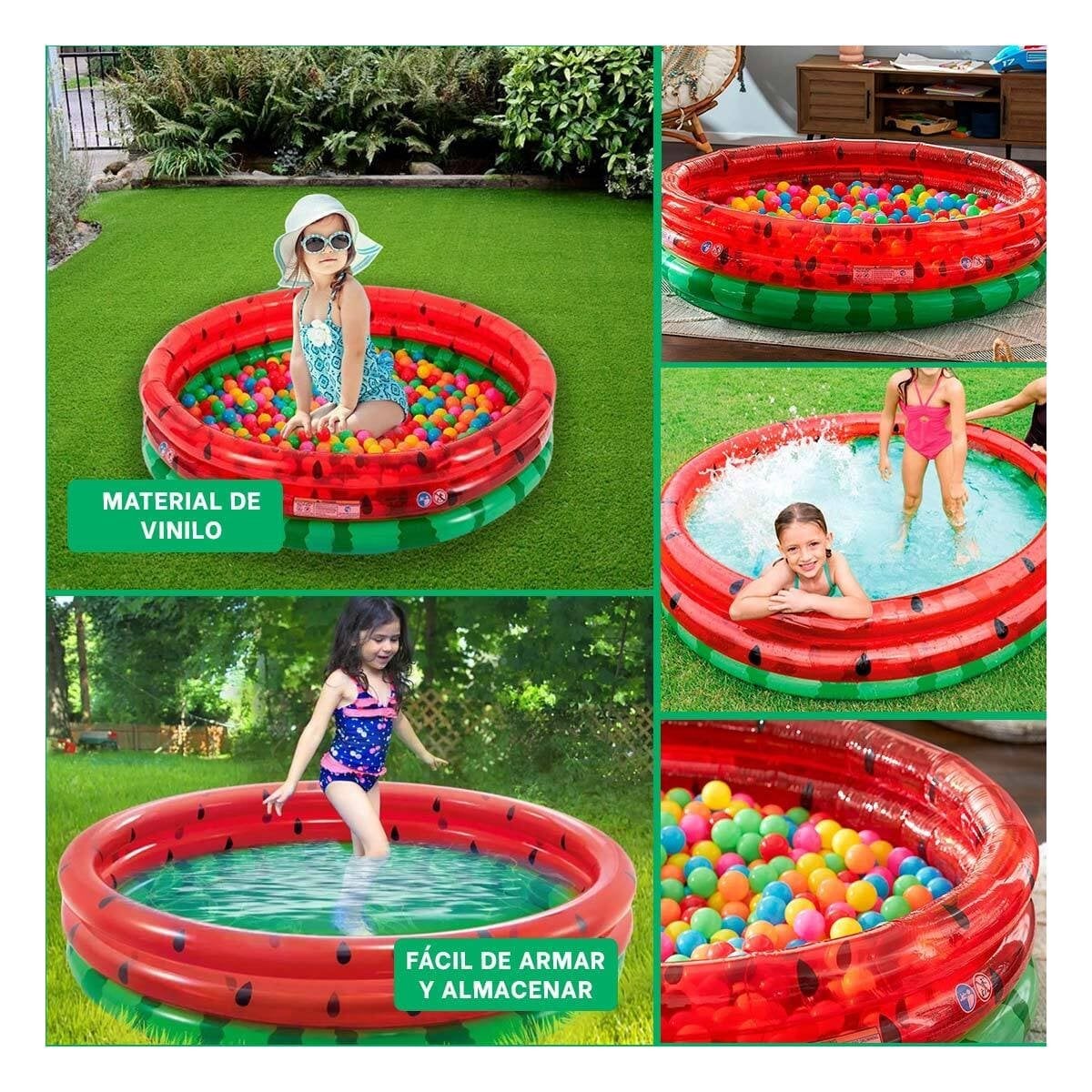 PACK2 ALBERCA SANDILLA INFLABLE PARA PATIO Y CASA CON USO DIARIO Y+PAPEL REGALO - 3