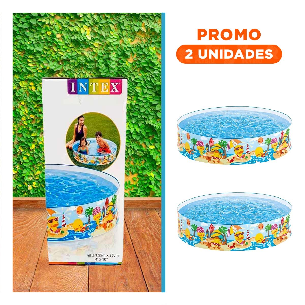 PACK2 SISTEMA INFLABLE PARA CASA Y JARDIN CON APARIENCIA TROPICAL Y USO RECREATIVO - 1