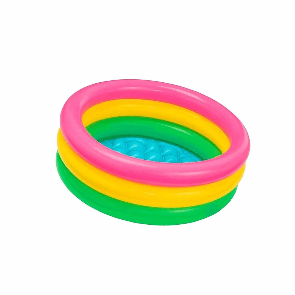 PACK4 PISCINA PARA BEBES ARCOIRIS 61 X 22 CM CON ZONA DE AGUA COLORIDA Y+PAPEL REGALO - 3